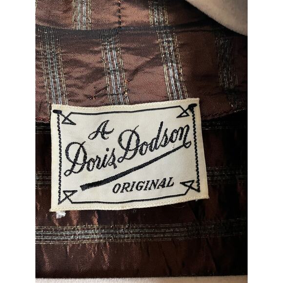 Doris Dodson Originals Womens Vintage 1940's Satin Button Front Dress VINTAGE - Picture 3 of 7